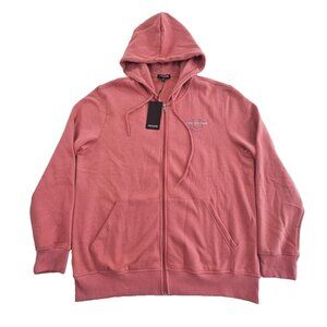 True Religion Full Zip Fleece Hoodie Men's XL Brandied Apricot NEW Logo NWT